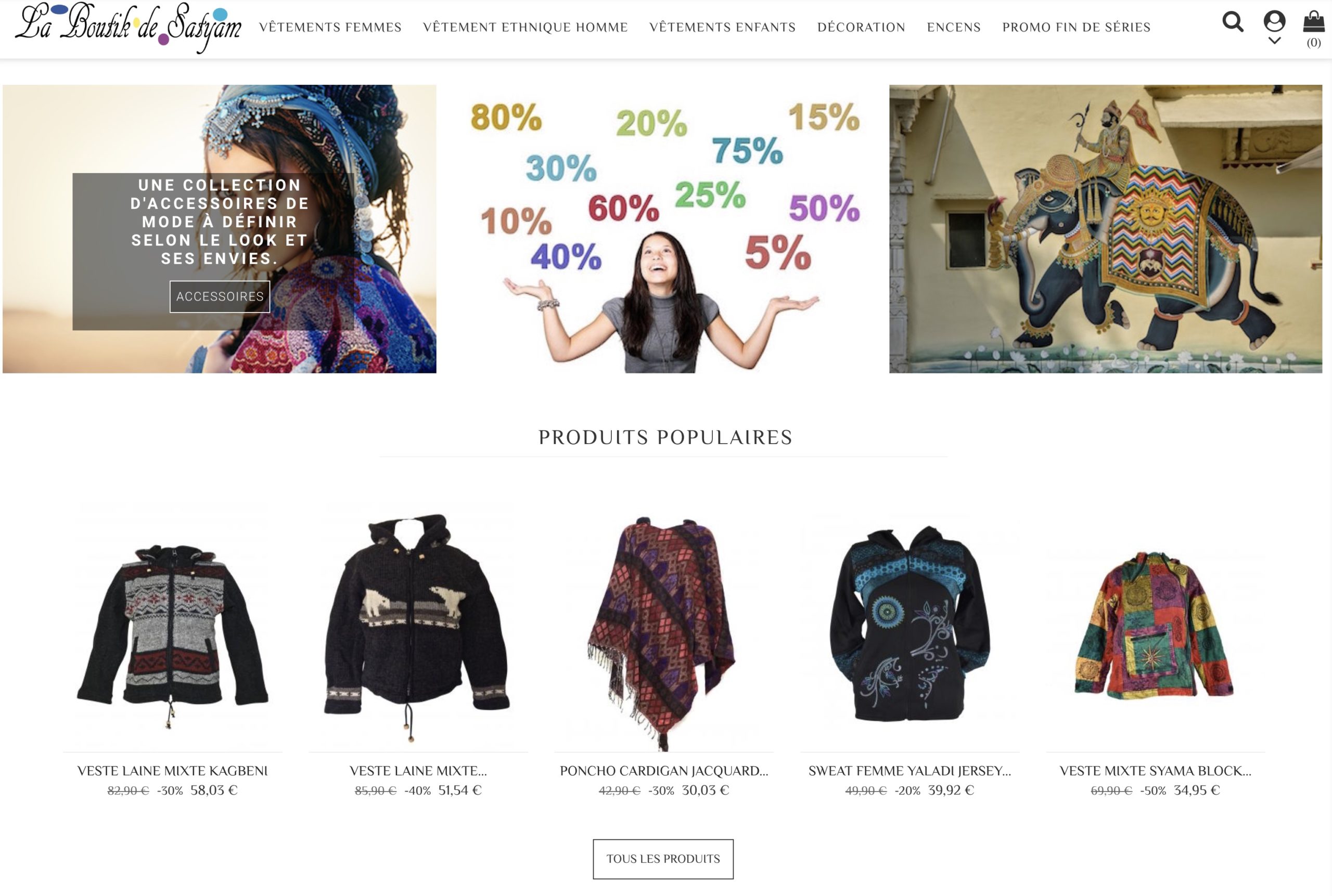 Boutique en ligne de vêtements ethniques
